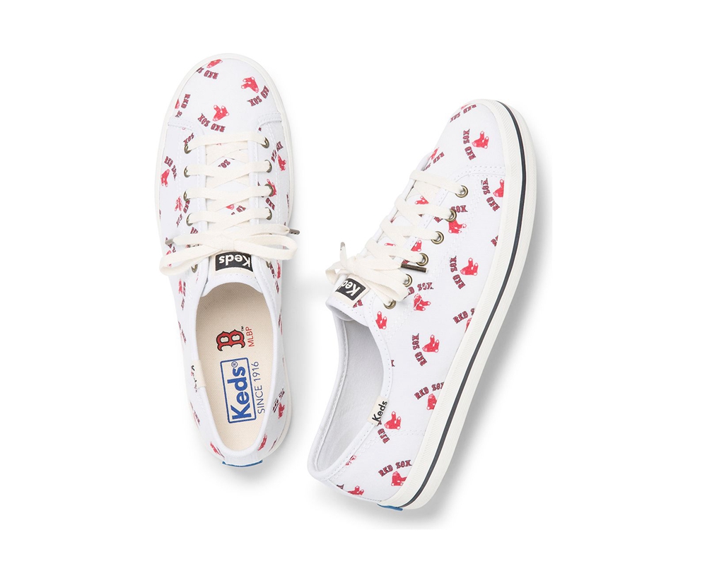 Womens Keds Sneakers - Kickstart MLB® - White/Red - 9523-IWQZM